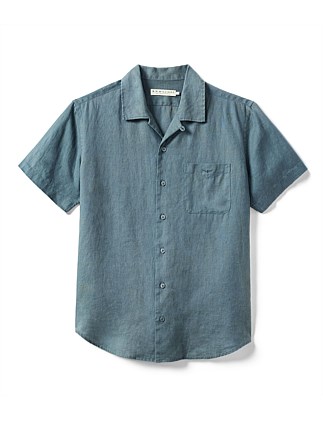 Camp collar Linen Regular Shirt SS