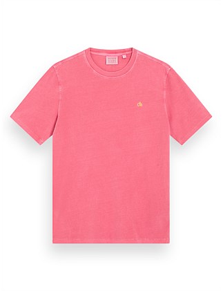 Garment-dyed logo crewneck t-shirt