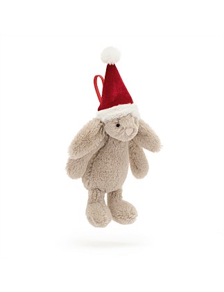 BASHFUL CHRISTMAS BUNNY DECORATION