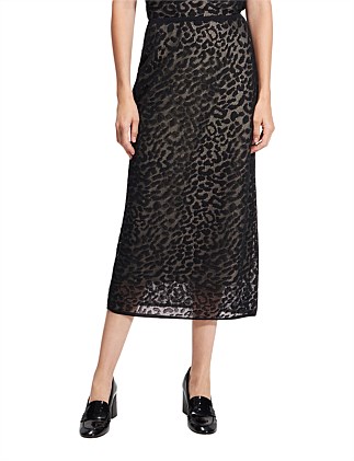 LEOPARD LACE SKIRT