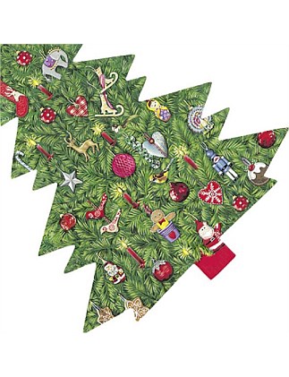 Bright Christmas Tree Cut Out Lunch Napkins