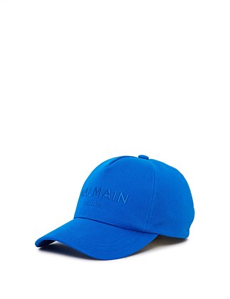 BALMAIN EMBROIDERY COTTON CAP