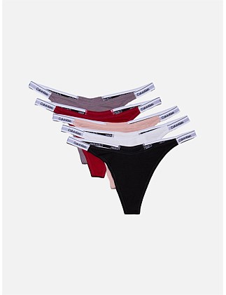 MODERN LOGO DIPPED STRING THONG 5PK