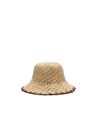 SCALLOP TRIM BUCKET HAT