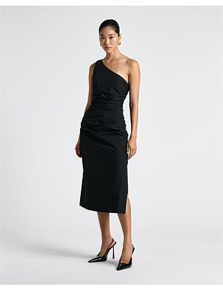 RUCHED ONE SHOULDER DRESS