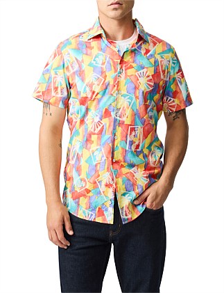 DANBURY SHORT SLEEVE SPORTS FIT SHIRT - SUNBURST