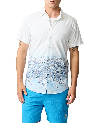 ASHERS SHORT SLEEVE SPORTS FIT SHIRT - COCONUT