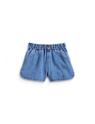 DENIM BUTTON SHORT