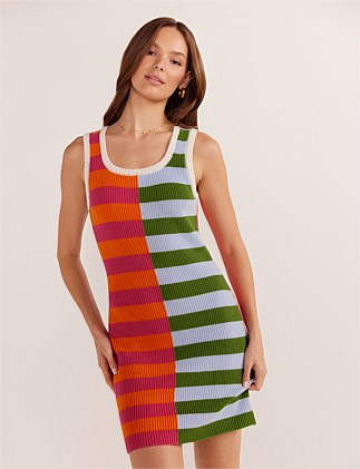 VITA STRIPE KNIT MINI DRESS