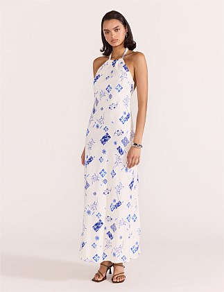 MARELLA HALTER BIAS DRESS