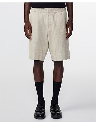 Seb Draw String Elastic Waist Linen Short