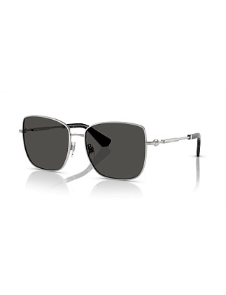 Square SILVER DARK GREY Sunglasses