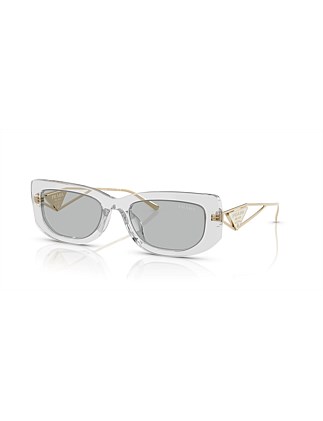 Rectangle TRANSPARENT GREY LIGHT GREY Sunglasses