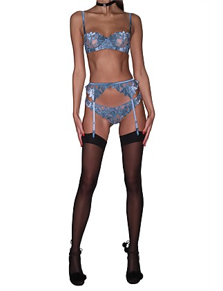 Velvet Lily Embrodiery Garter Belt