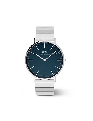 Classic Piano Sterling 40mm Blue Dial Watch