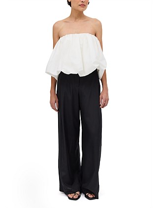 BLACK SILK RAY PANT