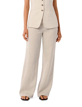 MARTHA LINEN WIDE LEG PANTS