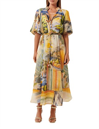 VIOLA PRINTED MIDI DRESS