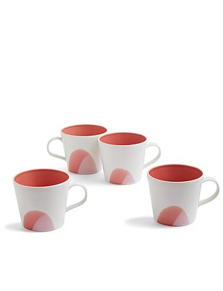 1815 Signature Mug 400ml Coral Set of 4