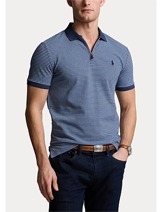 Custom Slim Fit Stretch Mesh Polo Shirt