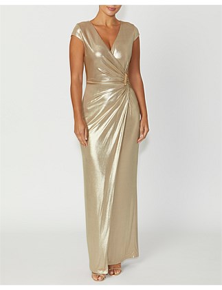 MYRAH GOLD JERSEY GOWN