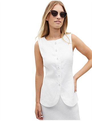 LINEN VEST TOP