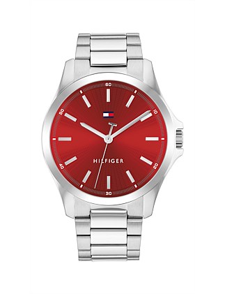 Tommy Hilfiger Bruce Stainless Steel Red Dial Men