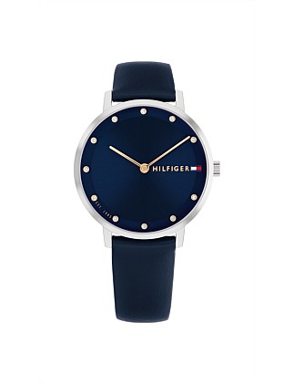 Tommy Hilfiger Pippa Navy Leather Navy Dial Women