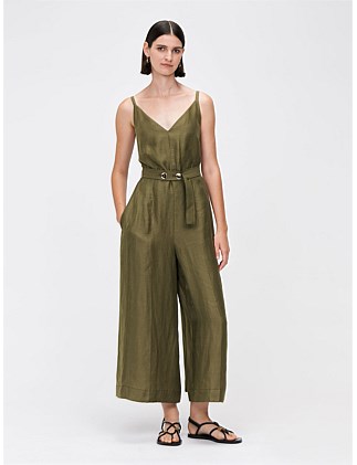 EUROPEAN LINEN TENCEL JUMPSUIT