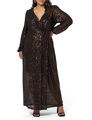 PINK DUSK - ALL I WANT SEQUIN MAXI DRESS