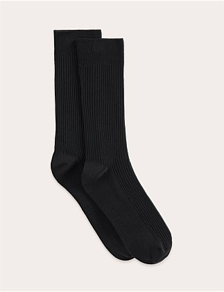 Ribbed Crew Socks