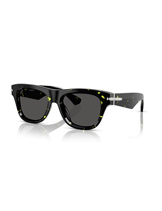 Square GREEN HAVANA DARK GREY Sunglasses