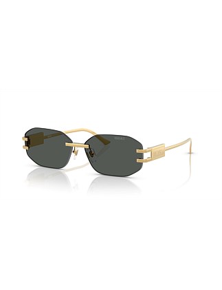 Irregular GOLD DARK GREY Sunglasses