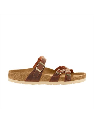 Franca Braided Cognac Leather Regular Sandal