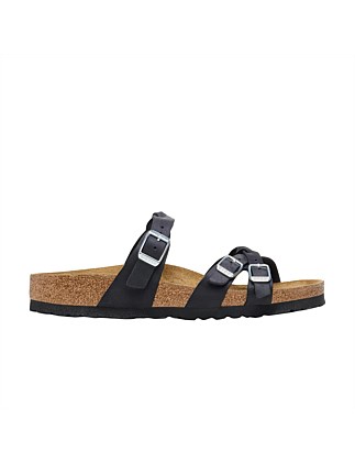 Franca Braided Black Leather Regular Sandal