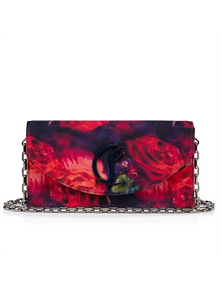 LOUBI54 CLUTCH CREPE SATIN ROSES MULTI/NAVY