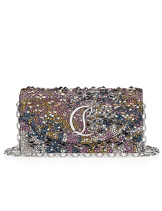 LOUBI54 CLUTCH SUEDE METAL/STRASS ETERNITY MULTI/SILVER