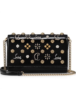 PALOMA CLUTCH PATENT VOG/LOUBINTHESKY LA BELLE BLACK/MULTI