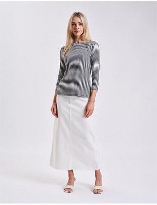 GINGHAM BOATNECK