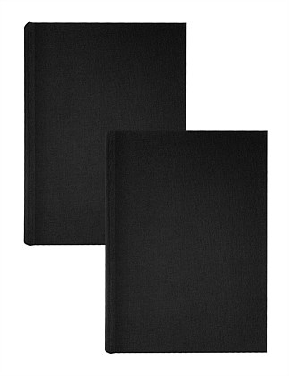 Plush Linen Photo Album Black - 300 photos - 2 Pack Bundle