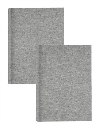 Plush Linen Photo Album Grey - 300 photos - 2 Pack Bundle