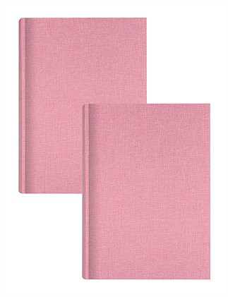 Plush Linen Photo Album Pink - 300 photos - 2 Pack Bundle