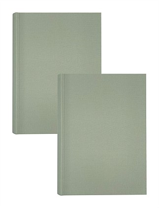 Plush Linen Photo Album Sage - 300 photos - 2 Pack Bundle