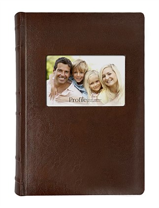 Prestige Leather Coffee Brown Photo Album - 300 Photos