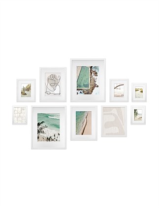 Australian Made Gallery Wall White Frame Set C (10 Frames)