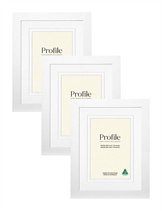 Australian Made Timber Photo Frame 6x8in/4x6in White (3 Pack)