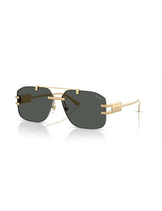 Irregular GOLD DARK GREY Sunglasses