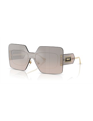 Square BROWN GRAD GREY SILVER GREY MIRROR SILVER Sunglasses