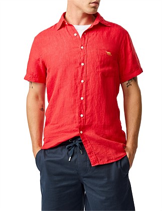 CATHEDRAL COVE SHORT SLEEVE SPORTS FIT SHIRT - CHILLI