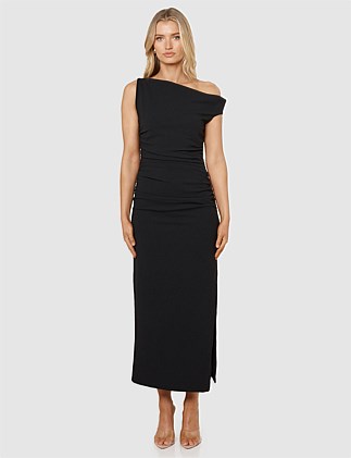 LILLIAN ONE SHOULDER MIDI DRES